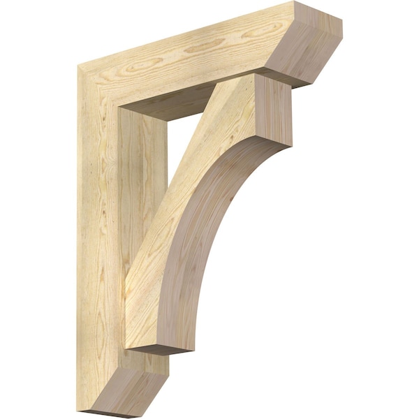 Ekena Millwork Westlake Slat Rough Sawn Bracket w/ Offset Brace, Douglas Fir, 8"W x 30"D x 38"H BKT0806X30X38WTL06RDF - main
